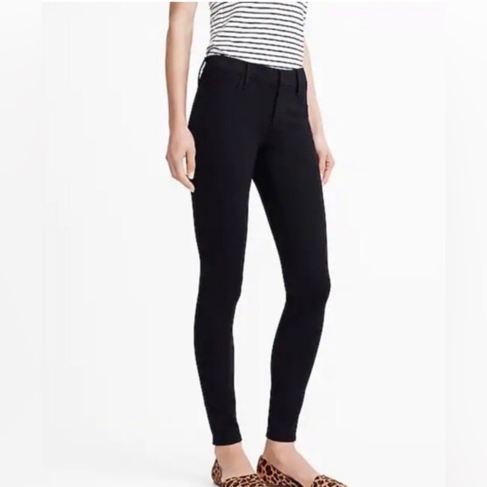 🆕 new J Crew size 2 black the Gigi pant leggings with front zipper imperfection